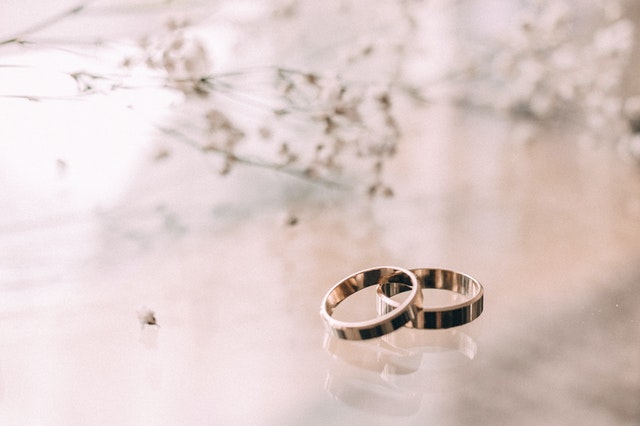 Two Wedding Rings on a Table